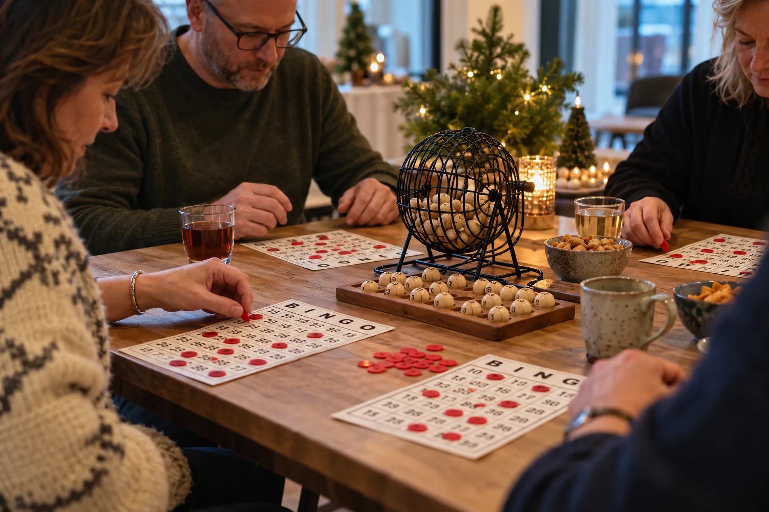 Sfeerbeeld bij Kerstborrel met bingo